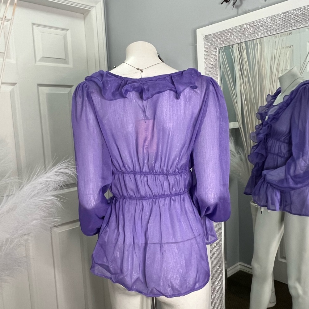 Purple Ruffle Top - Picture 5 of 5